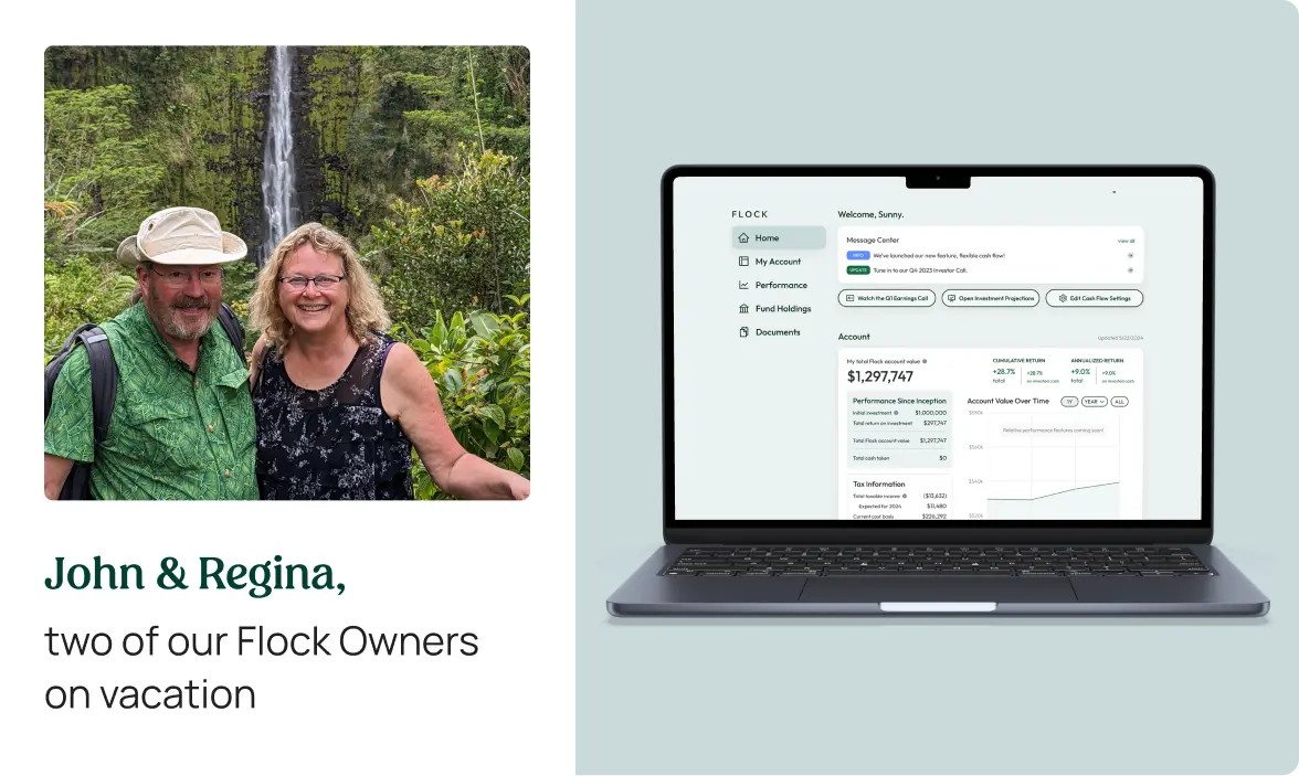 Step 4: Flock handles the rest, including management, income and reporting